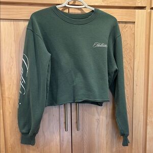 Hollister Green Women's Cropped Sweatshirt